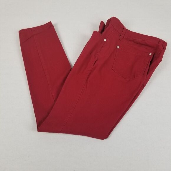 New Directions 44-Pocket Red Denim Jeans‎ Size 8 - Picture 2 of 7